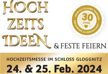 Save the Date – besuchen Sie mich auf der Hochzeitsmesse im Schloss Gloggnitz!
